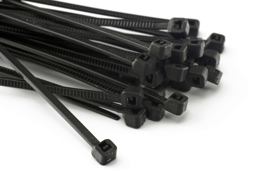 100 Stück Kabelbinder 300mmx4,8mm für Schattiernetz Zaunblende Zaun in schwarz